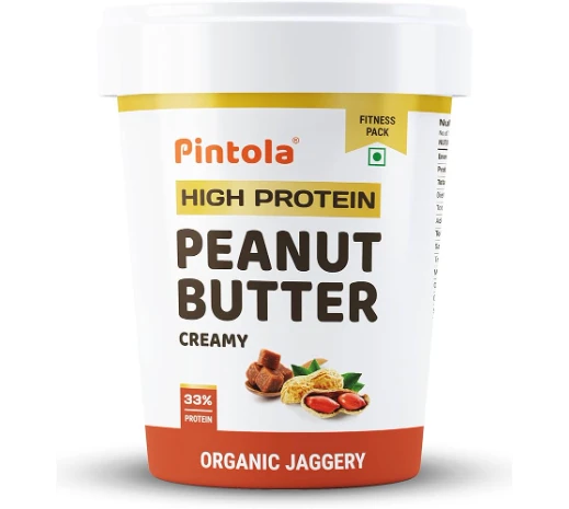 Pintola High Protein Organic Jaggery Peanut Butter Creamy 510g